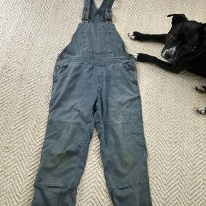 Patagonia Womens L Blue Utility Cotton Overalls